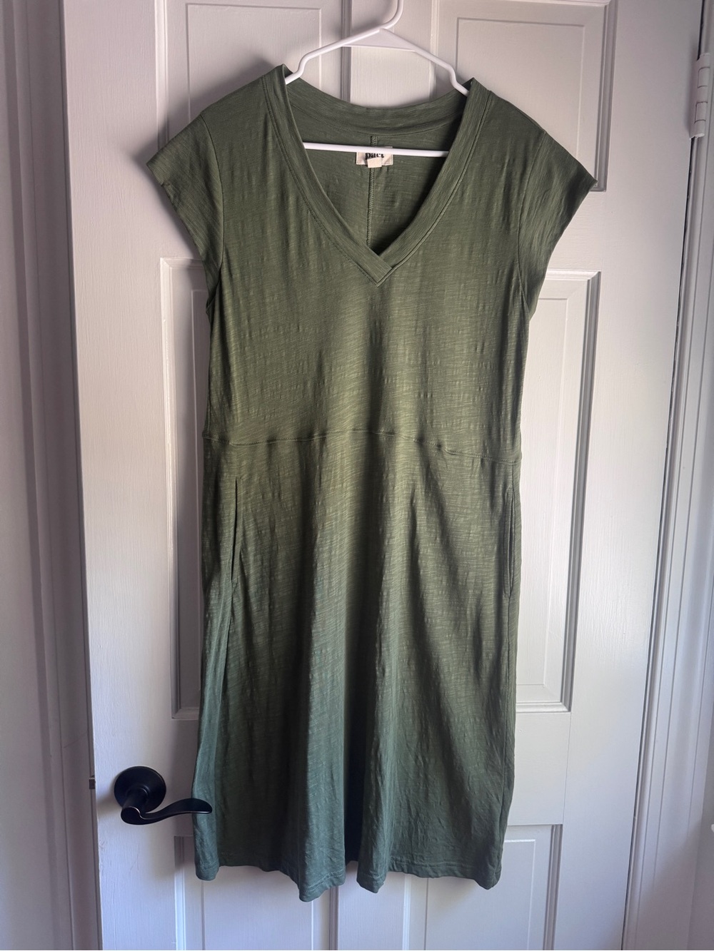 Pact Organic Cotton Olive Green T-Shirt Dress — Size M